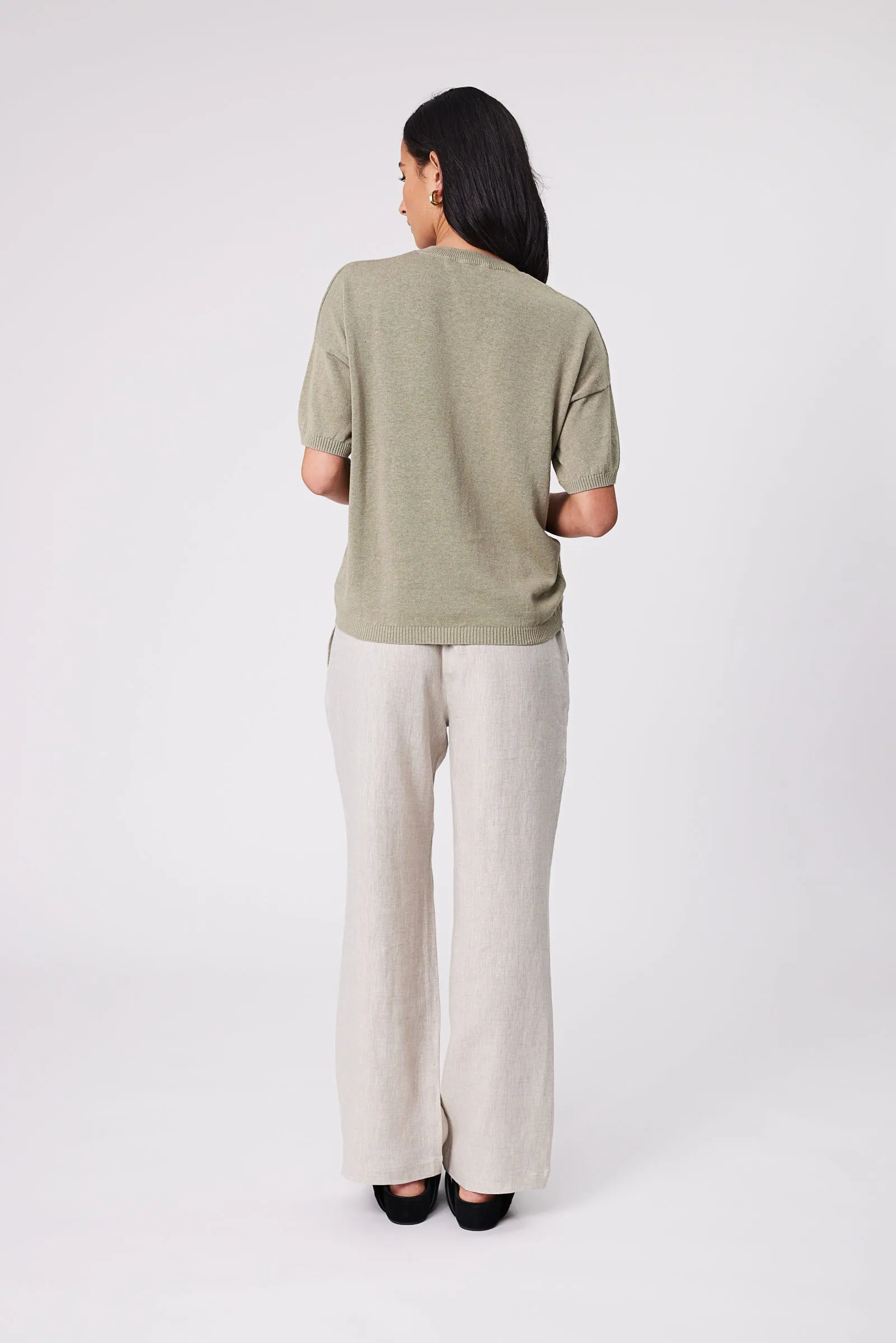 Eden Knit Tee - Light Kelp
