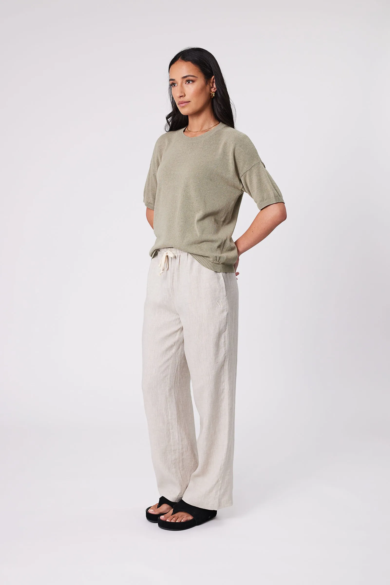 Eden Knit Tee - Light Kelp