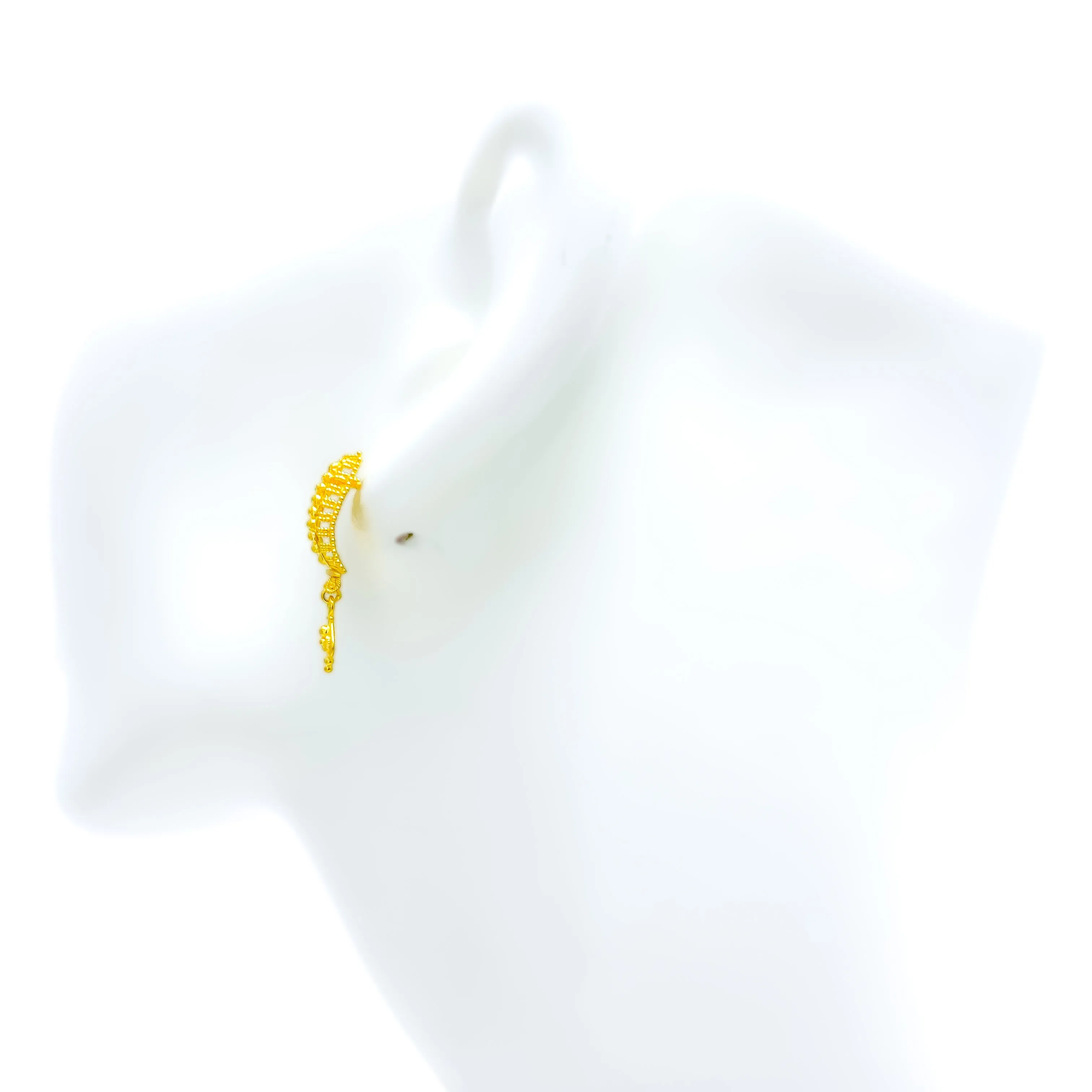 Elongated Jazzy 22k Gold Earrings