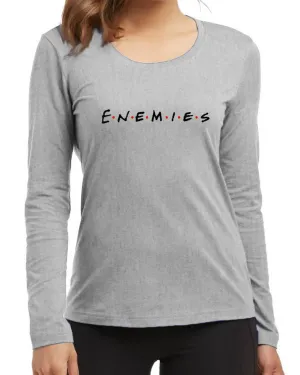 Enemies New Fashion Grey Round Neck High Graphic Full Sleeve T-shirt