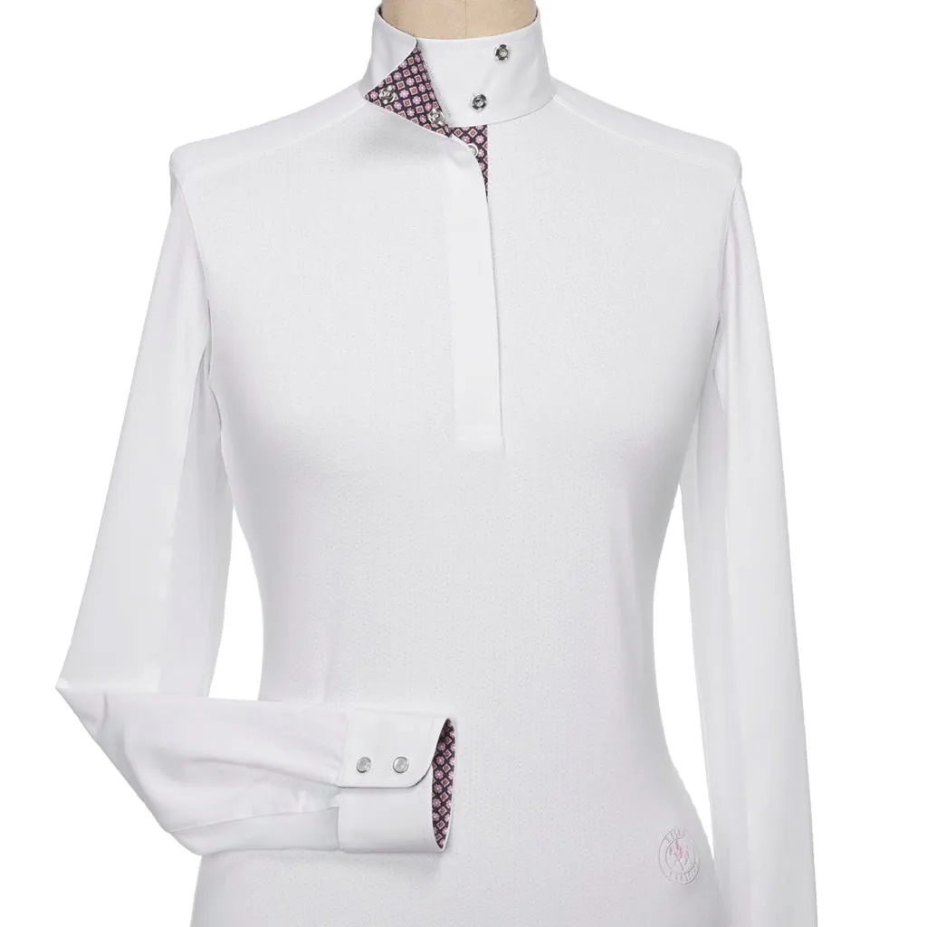 Essex Women's Talent Yarn Wrap Neck Long Sleeve Show Shirt
