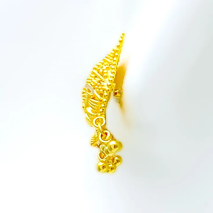Evergreen Paisley 22k Gold Earrings
