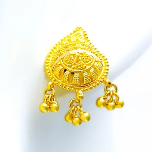 Evergreen Paisley 22k Gold Earrings