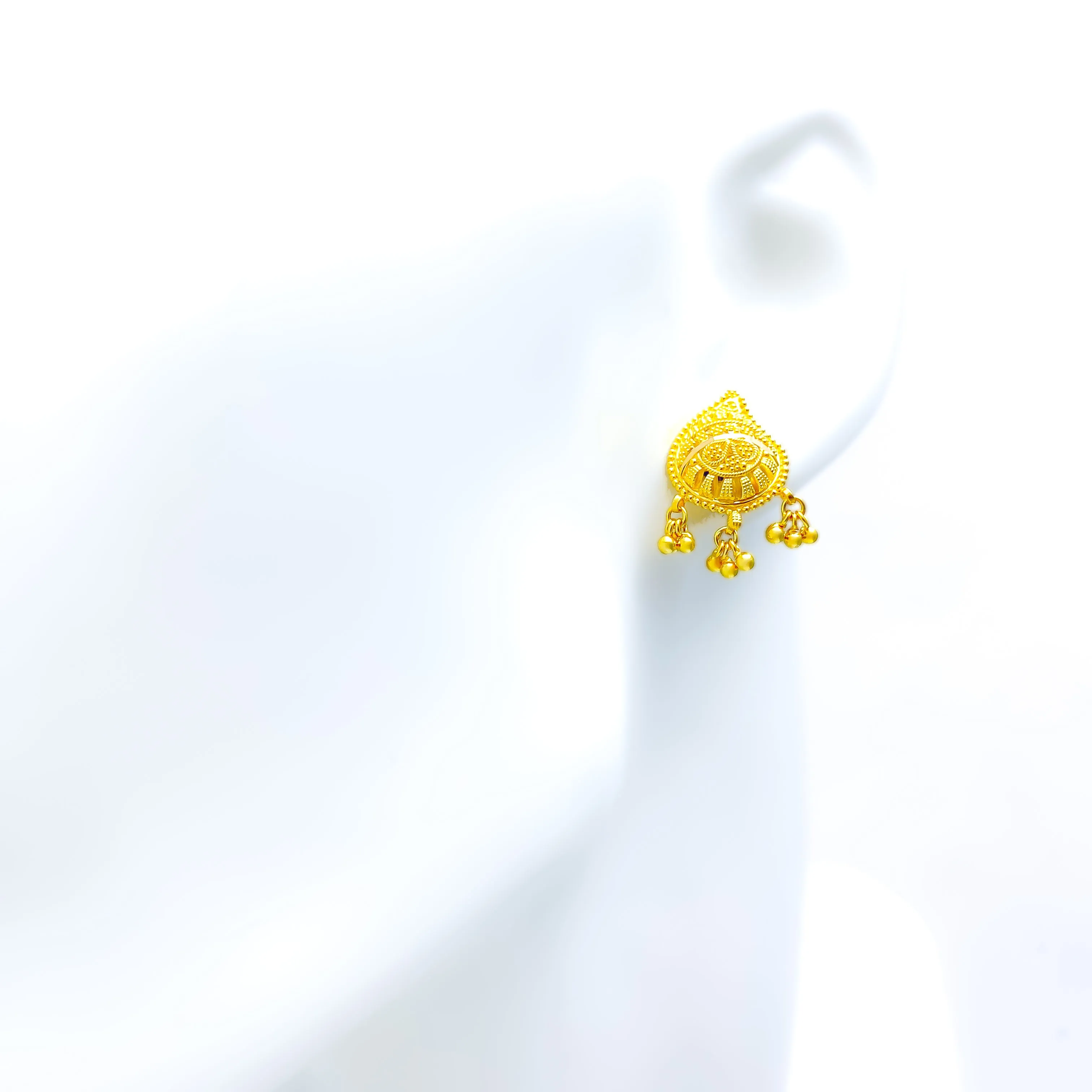 Evergreen Paisley 22k Gold Earrings