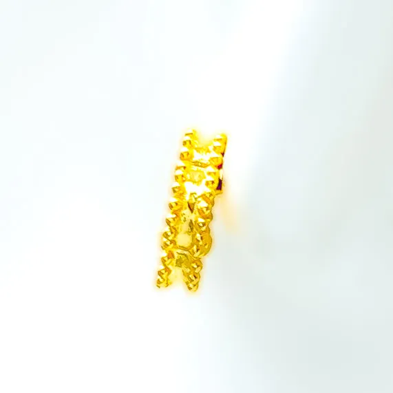 Exquisite Enamel 21k Gold Clover Earrings