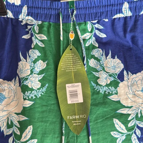 Farm Rio Soft Garden Shorts (L) NWT