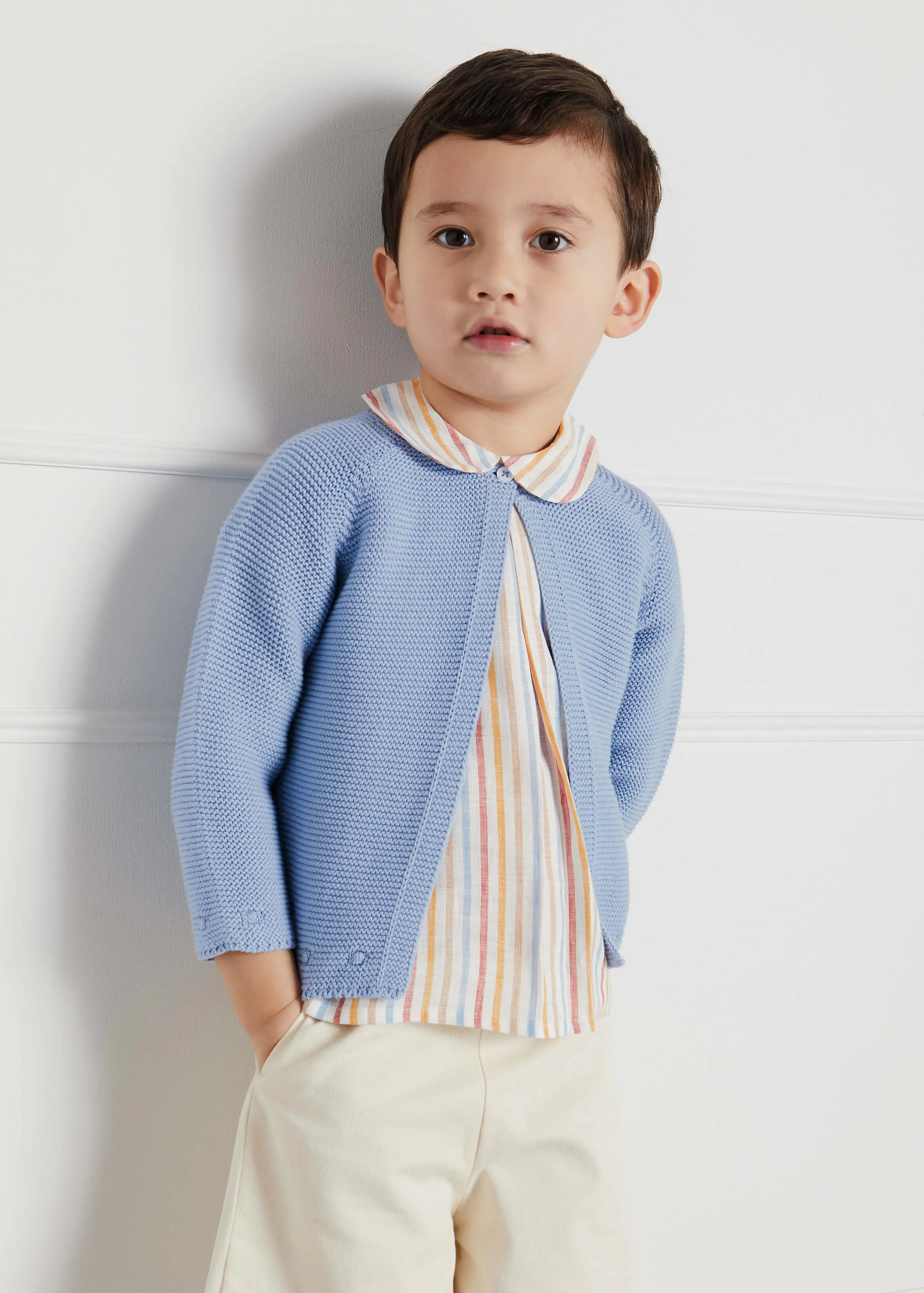Faux Pocket Elasticated Waist Shorts in Ivory (18mths-4yrs)