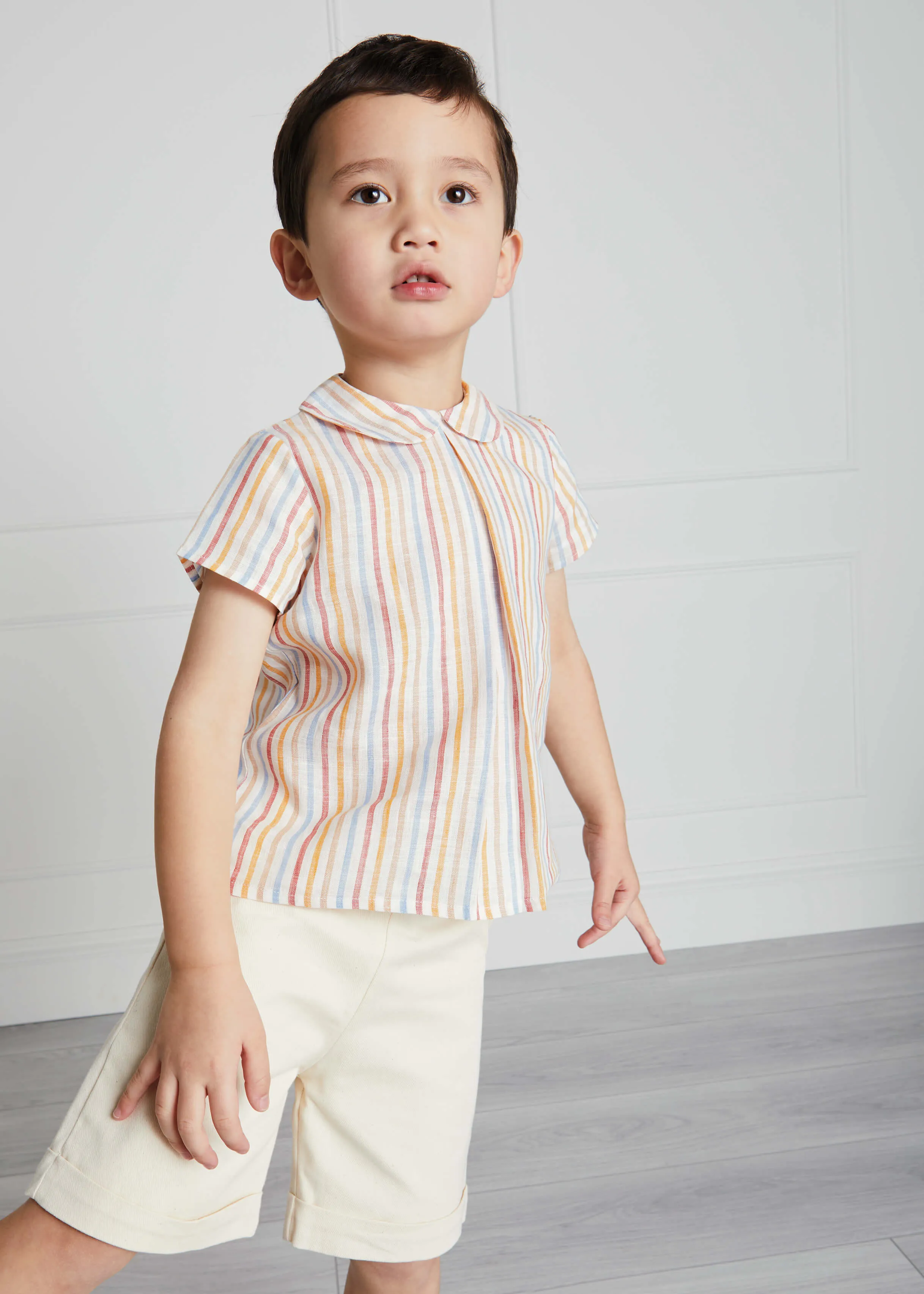 Faux Pocket Elasticated Waist Shorts in Ivory (18mths-4yrs)