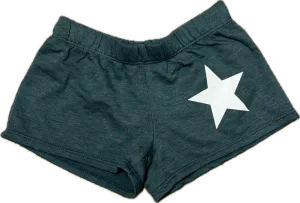 FIREHOUSE- Tiny White Star Shorts (heather hunter green)