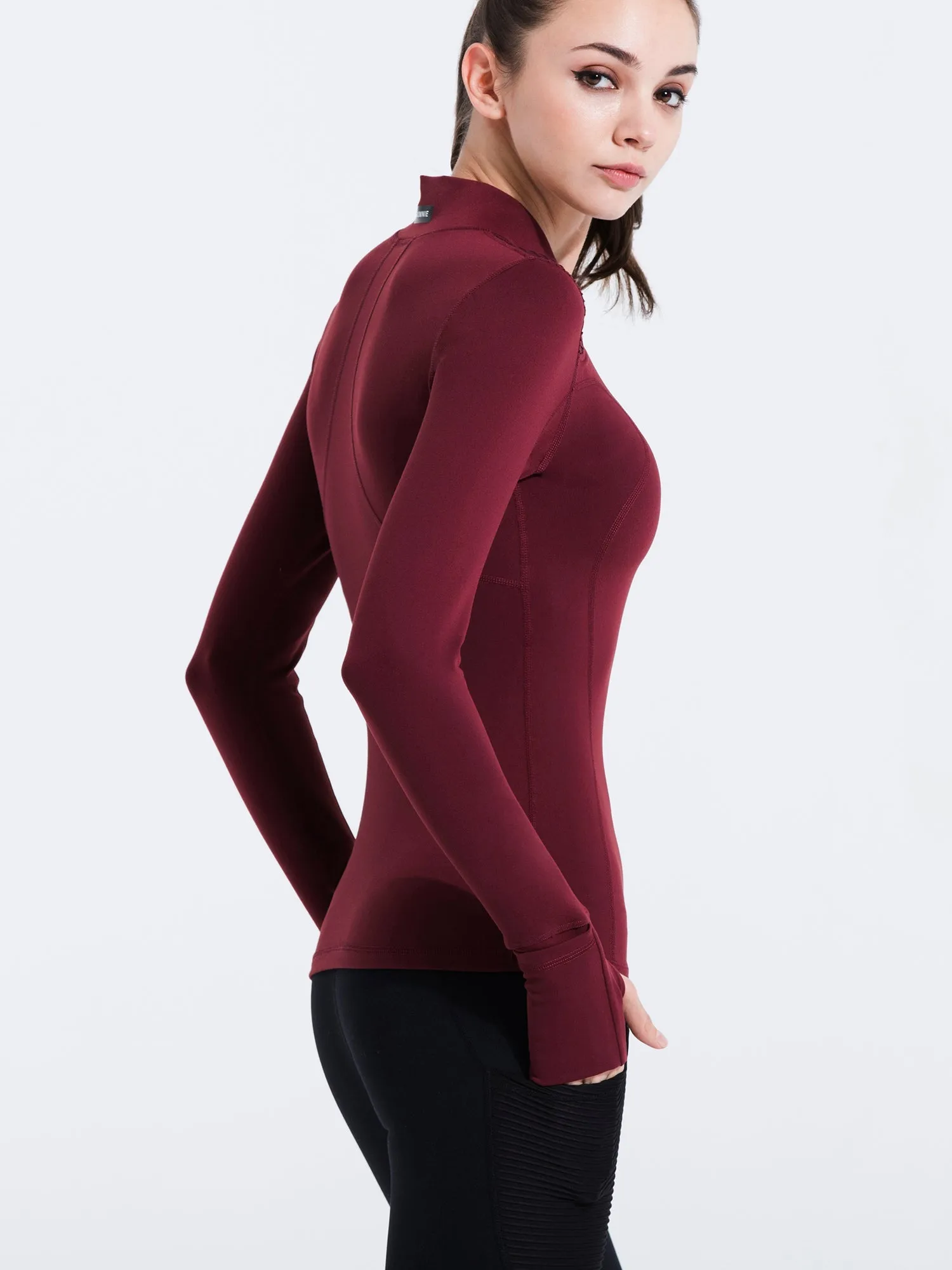 FLEX CURVE TEE, BORDEAUX