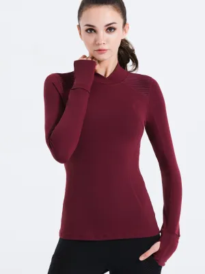 FLEX CURVE TEE, BORDEAUX