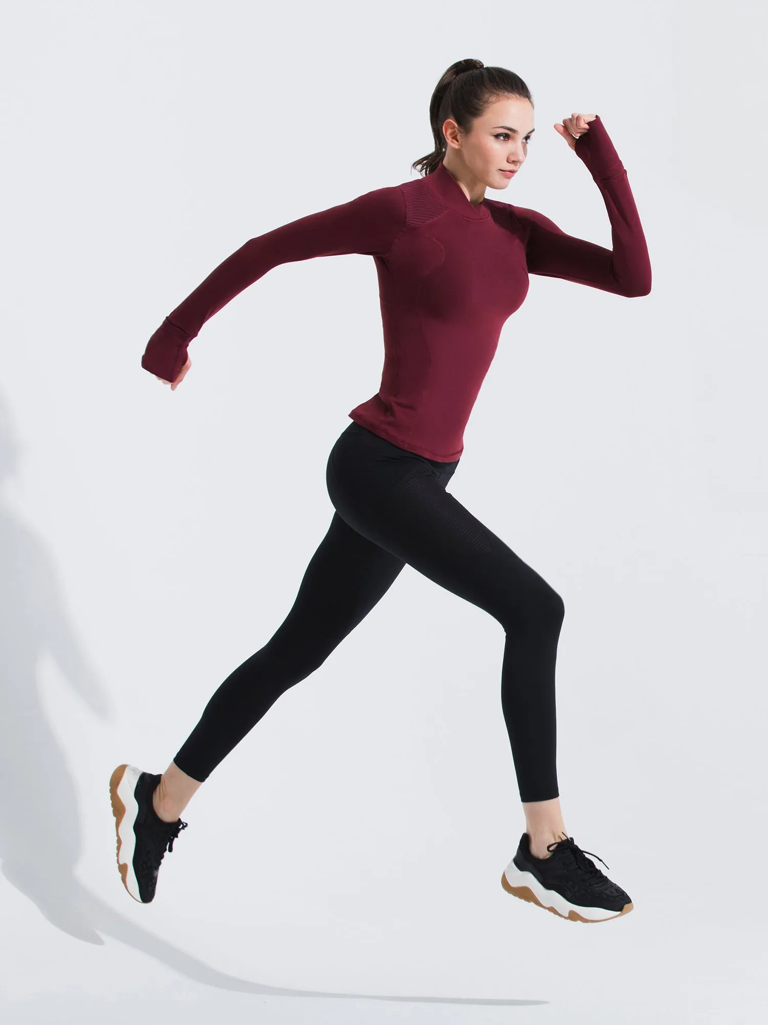 FLEX CURVE TEE, BORDEAUX