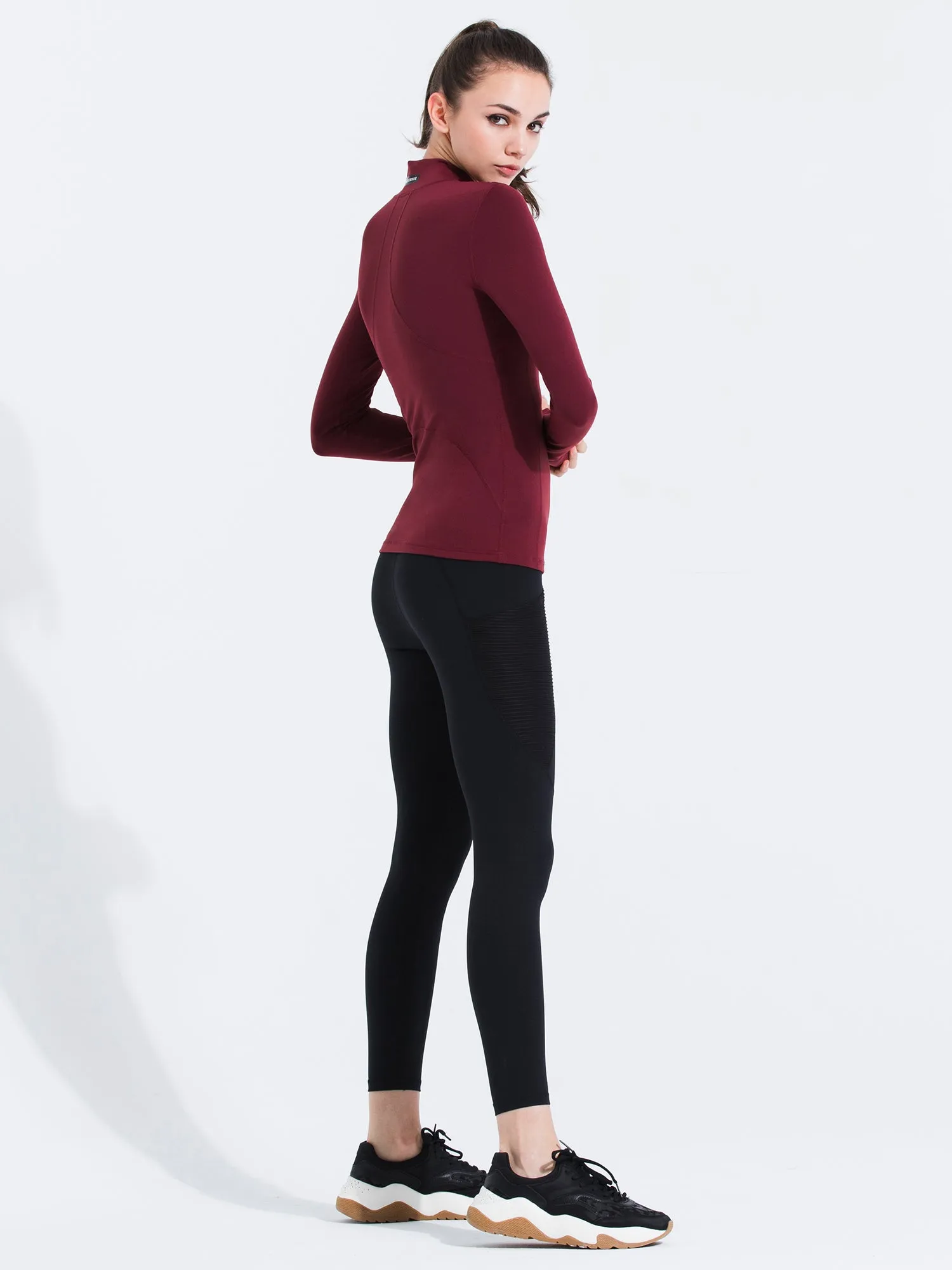 FLEX CURVE TEE, BORDEAUX