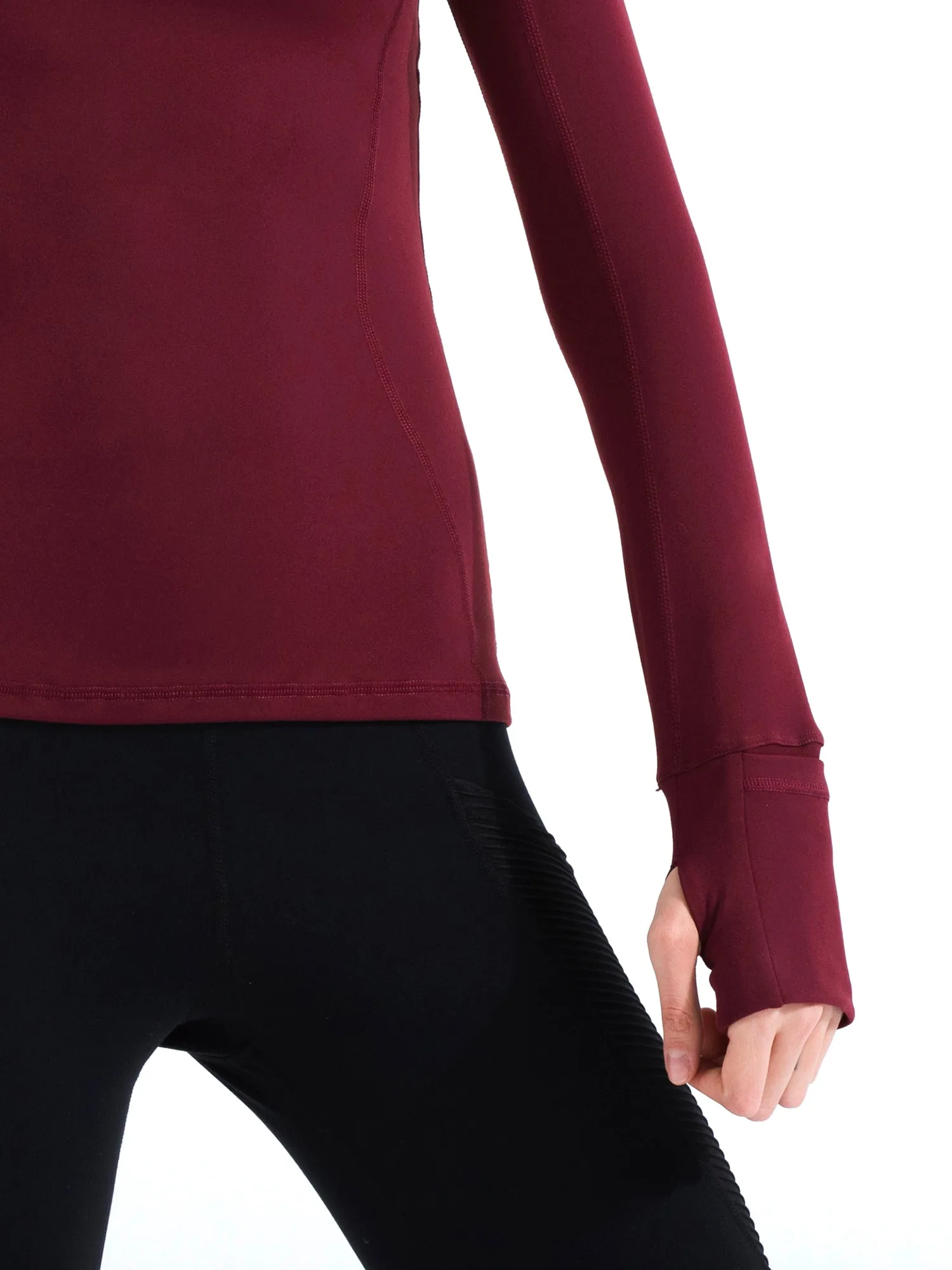 FLEX CURVE TEE, BORDEAUX