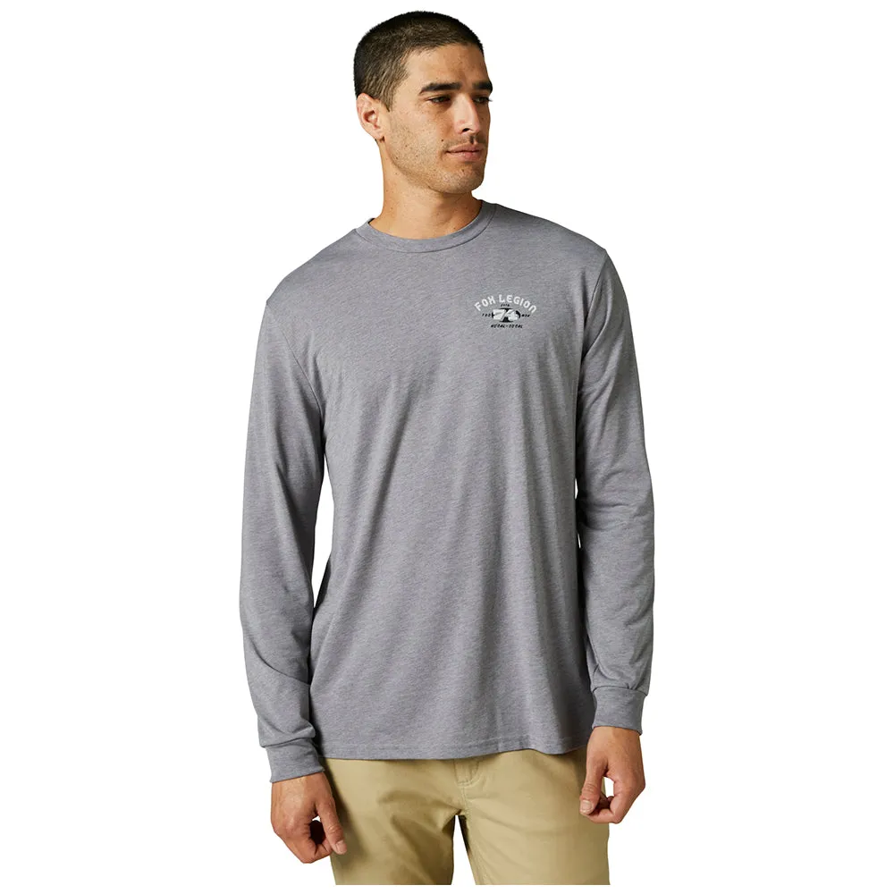 FOX AT BAY LS TECH TEE [HEATHER GRAPHITE]