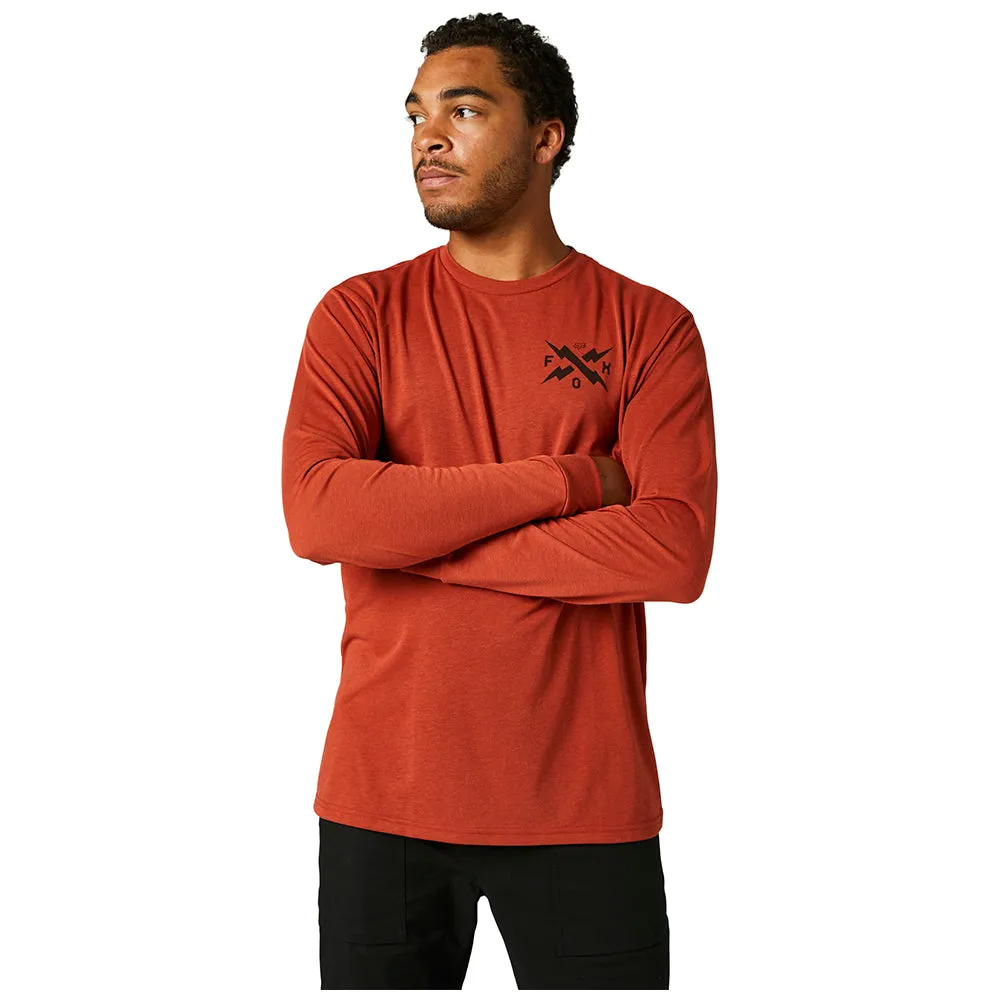 FOX CALIBRATED LS TECH TEE [RED CLAY]