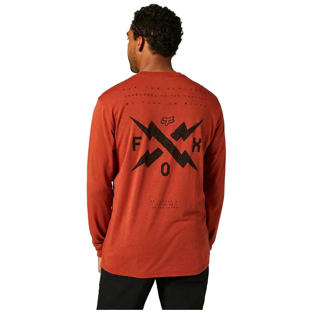 FOX CALIBRATED LS TECH TEE [RED CLAY]