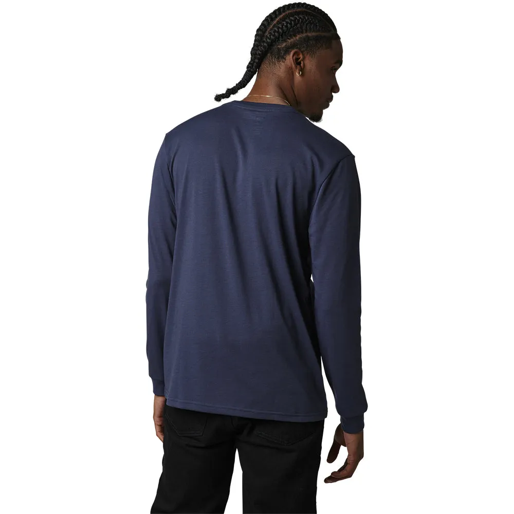 FOX PINNACLE LS TECH TEE [HEATHER DEEP COBALT]