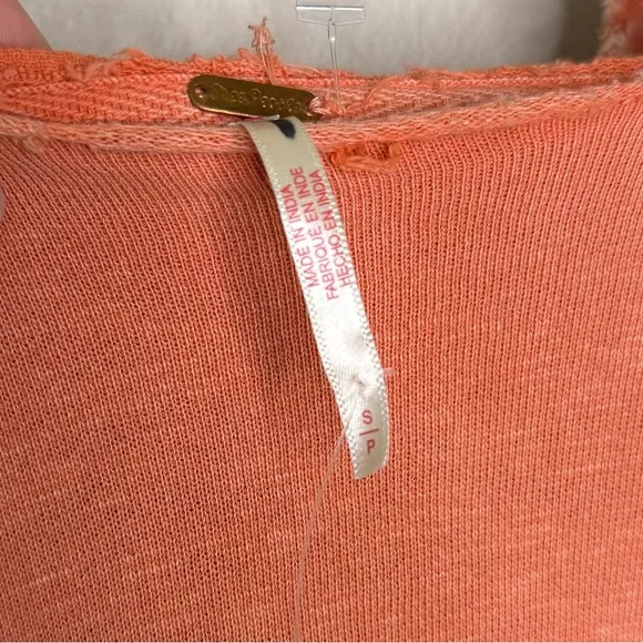 Free People Love Letter Hoodie in Orange Size Small