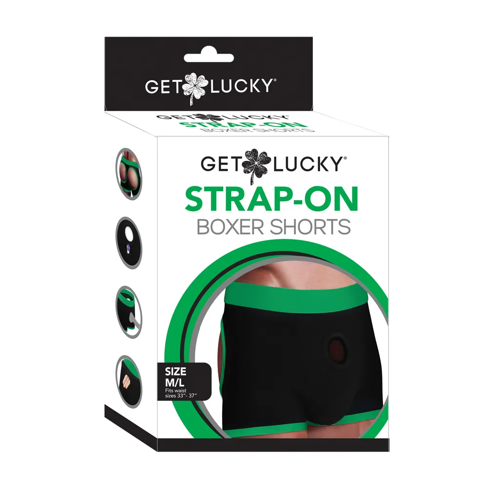 Get Lucky Strap-On Boxer Shorts - M/L *