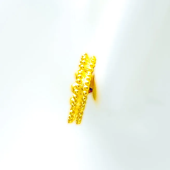 Glistening Glowing 21k Gold Medium Clover Earrings