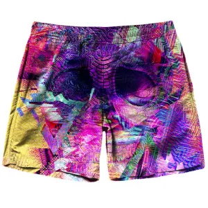 Glitch Skull Shorts