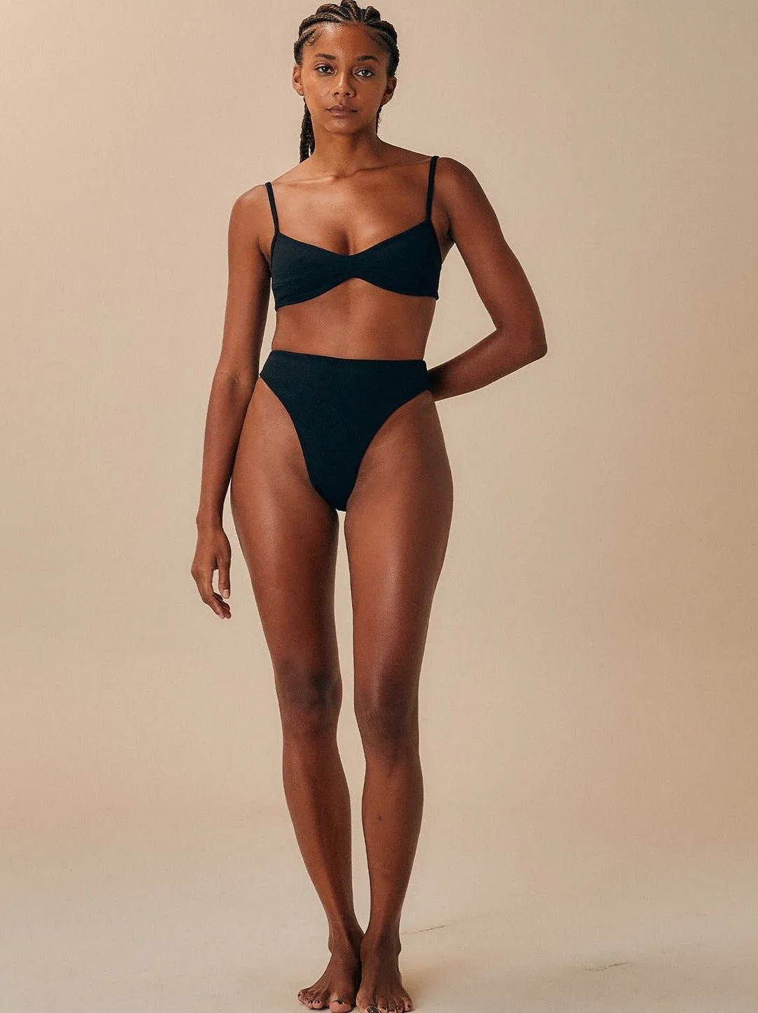 Haight: Monica Bikini Top - Black