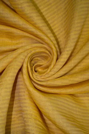 Handloom Pure Silk Chanderi Tissue Golden Zari Based Striped Fabric