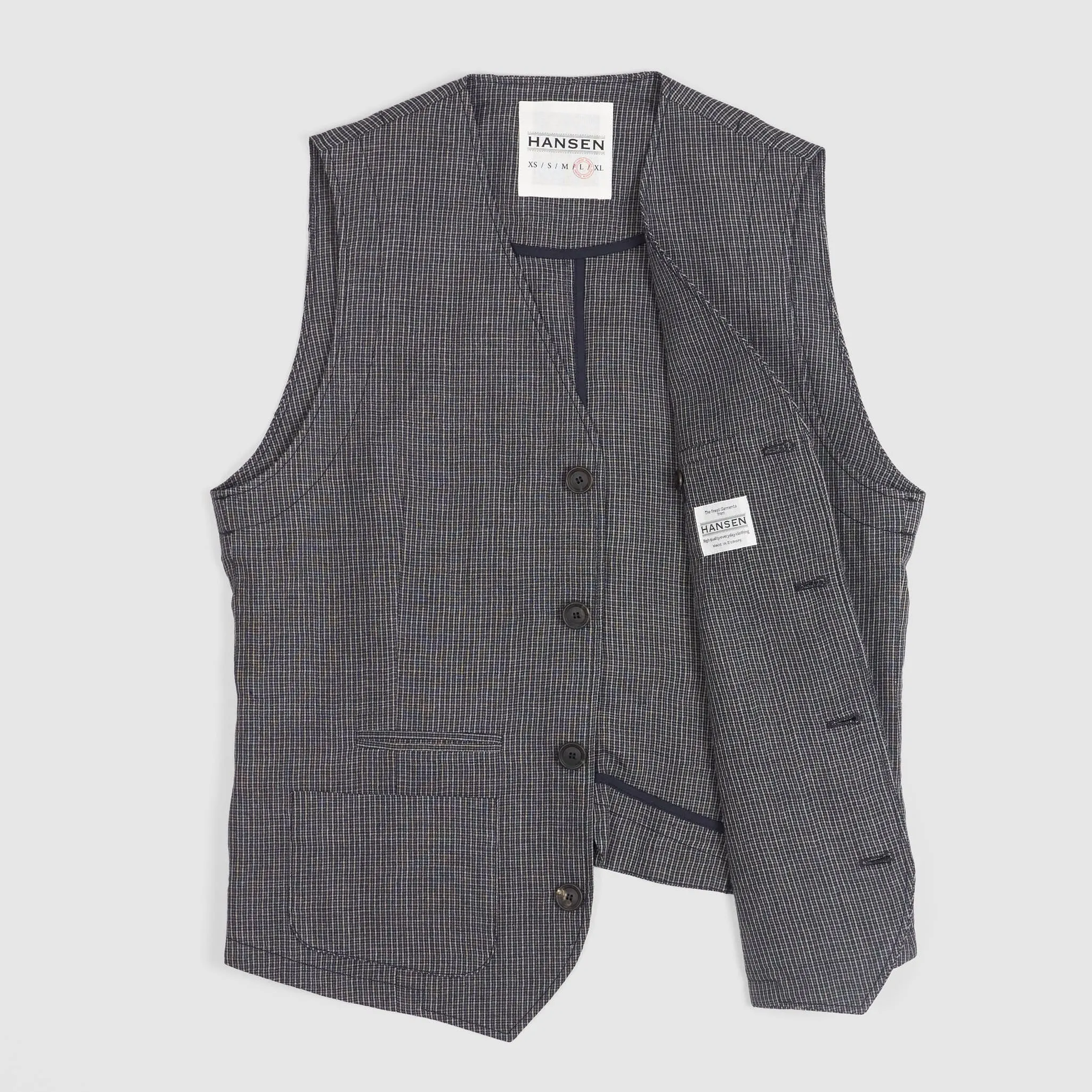 Hansen Dark Linen Vest