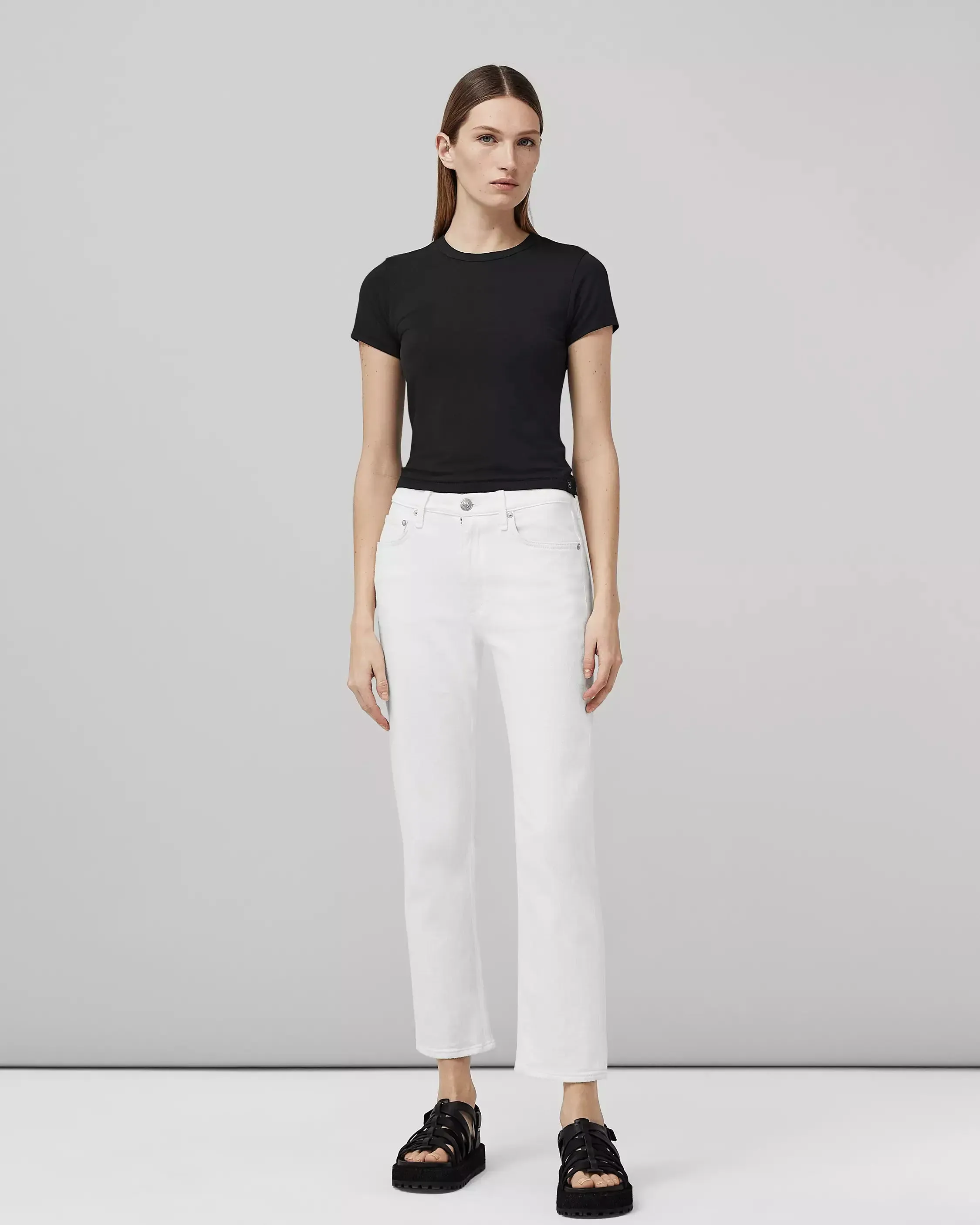 Harlow Straight Jean- Optic White