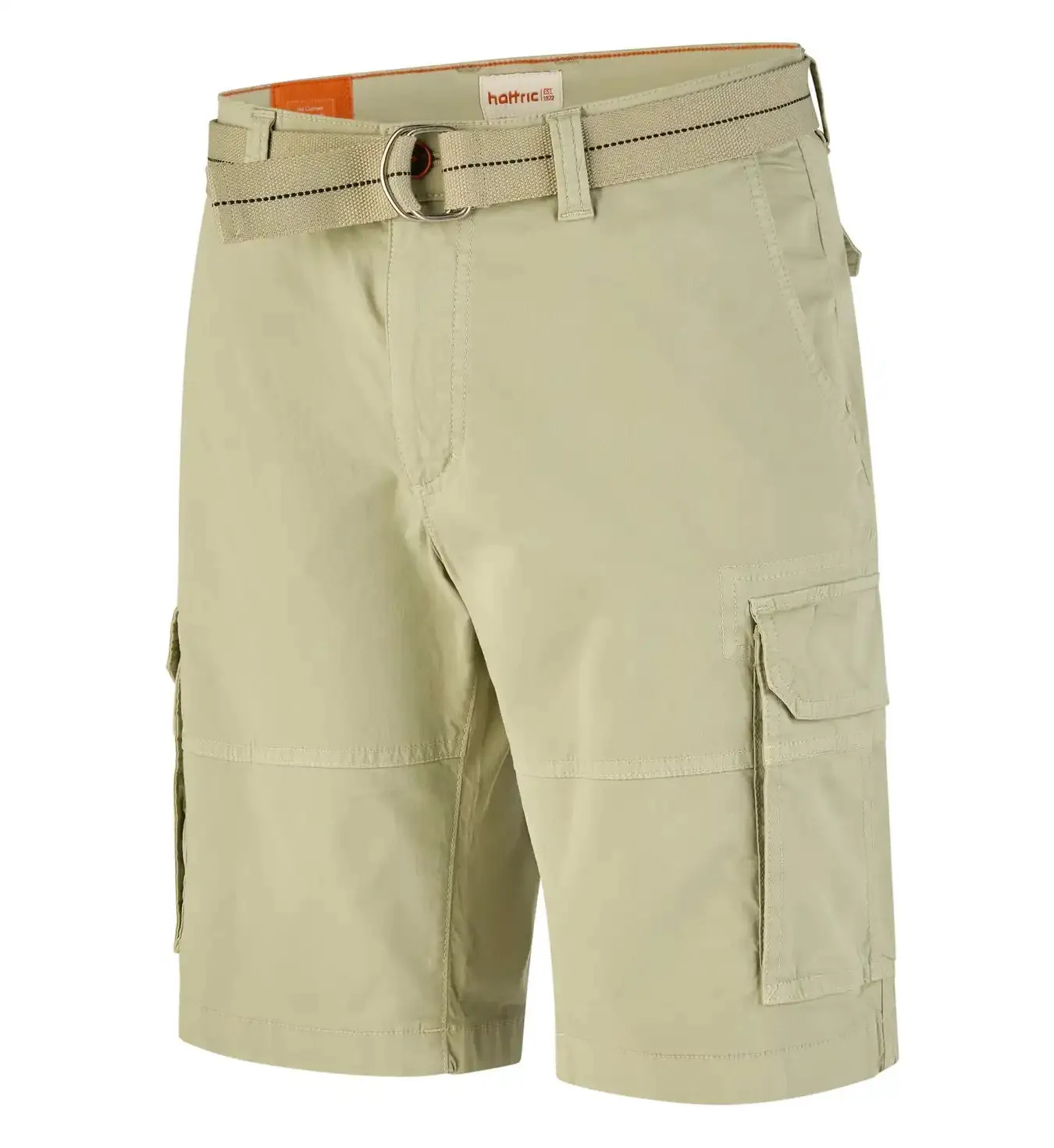 Hattric Mens Cargo Bermuda Shorts Khaki