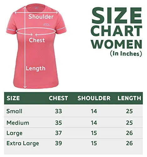 HEELIUM Women's Polyester T-Shirt for Sports, Gym, Yoga & Running, Black, Strechable Fit, Quick Dry (Sizes - S: 33 inch, M: 35 inch, L: 37 inch, XL: 39 inch)