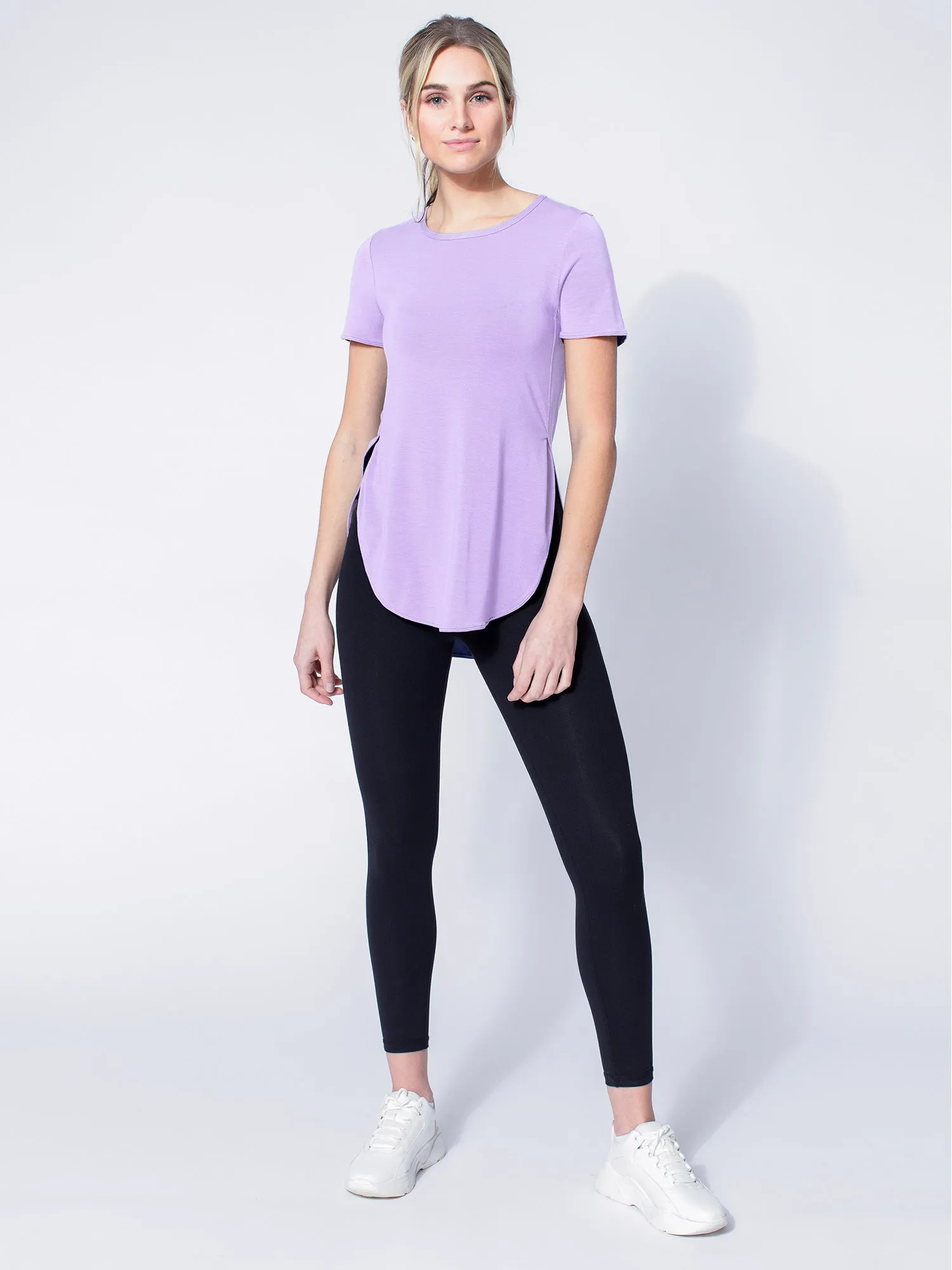 HI LO SPLIT SIDE TEE
