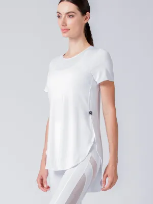 HI LO SPLIT SIDE TEE