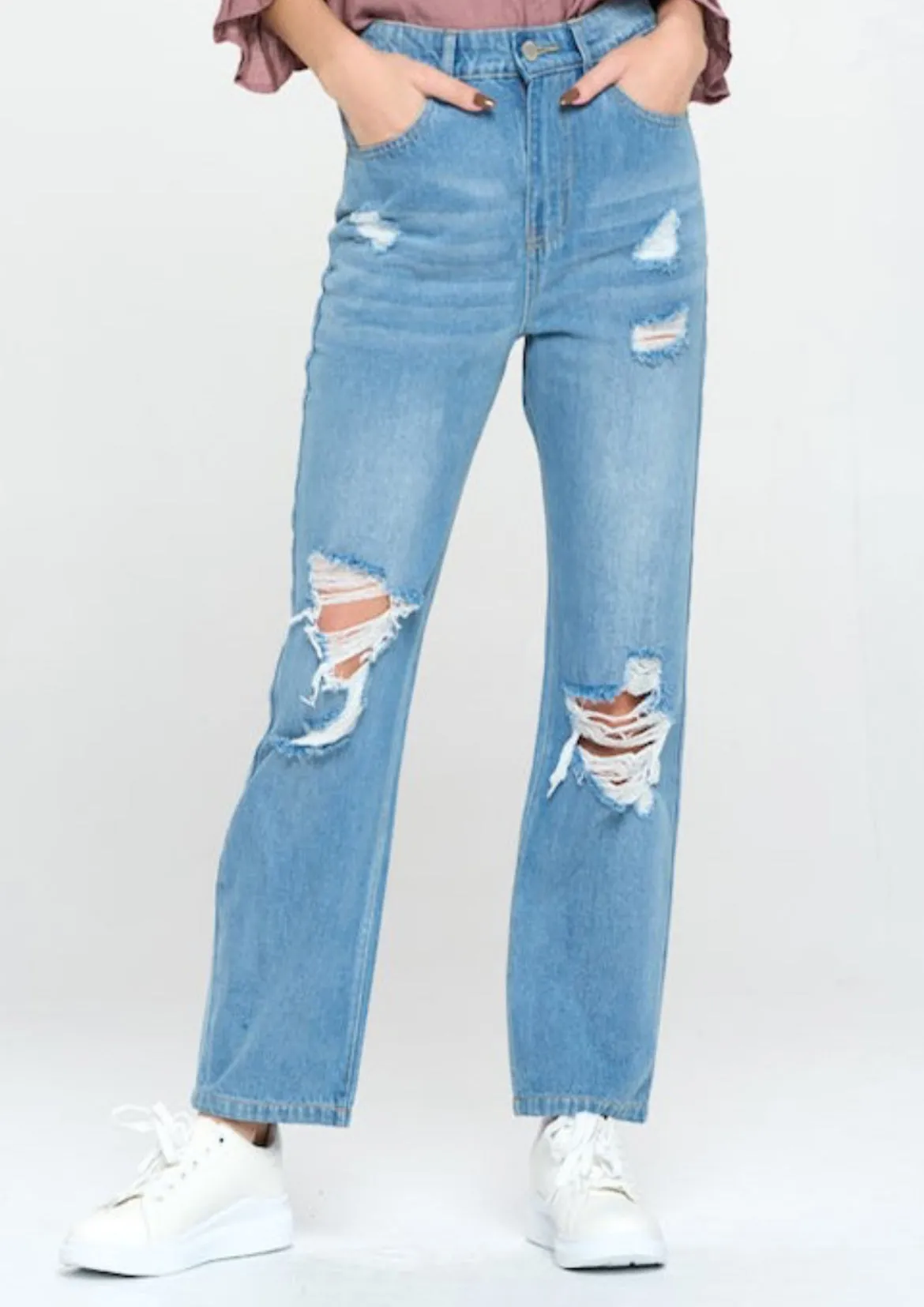 High Rise Slim Straight
