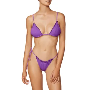 Its Now Cool Violet Rib Frill Tie Eco Pant INC161
