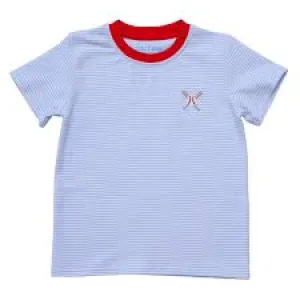 Itsy Bitsy Light Blue Stripe Baseball Shirt
