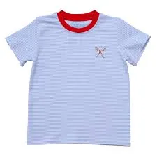 Itsy Bitsy Light Blue Stripe Baseball Shirt