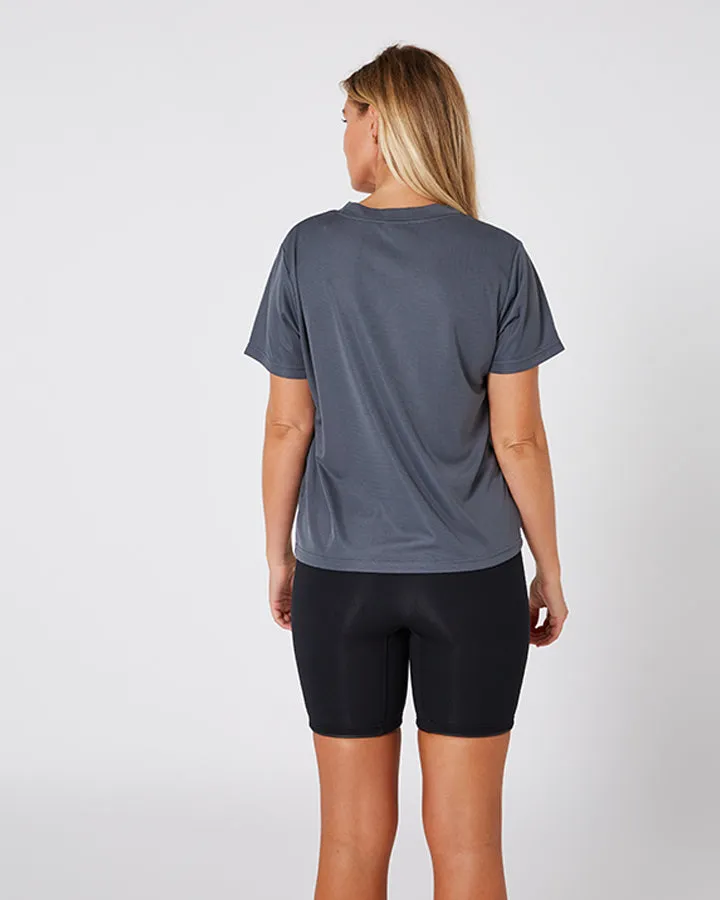 Jetpilot Pacer Drifit Ladies Tee - Charcoal