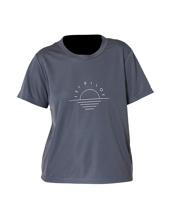 Jetpilot Pacer Drifit Ladies Tee - Charcoal