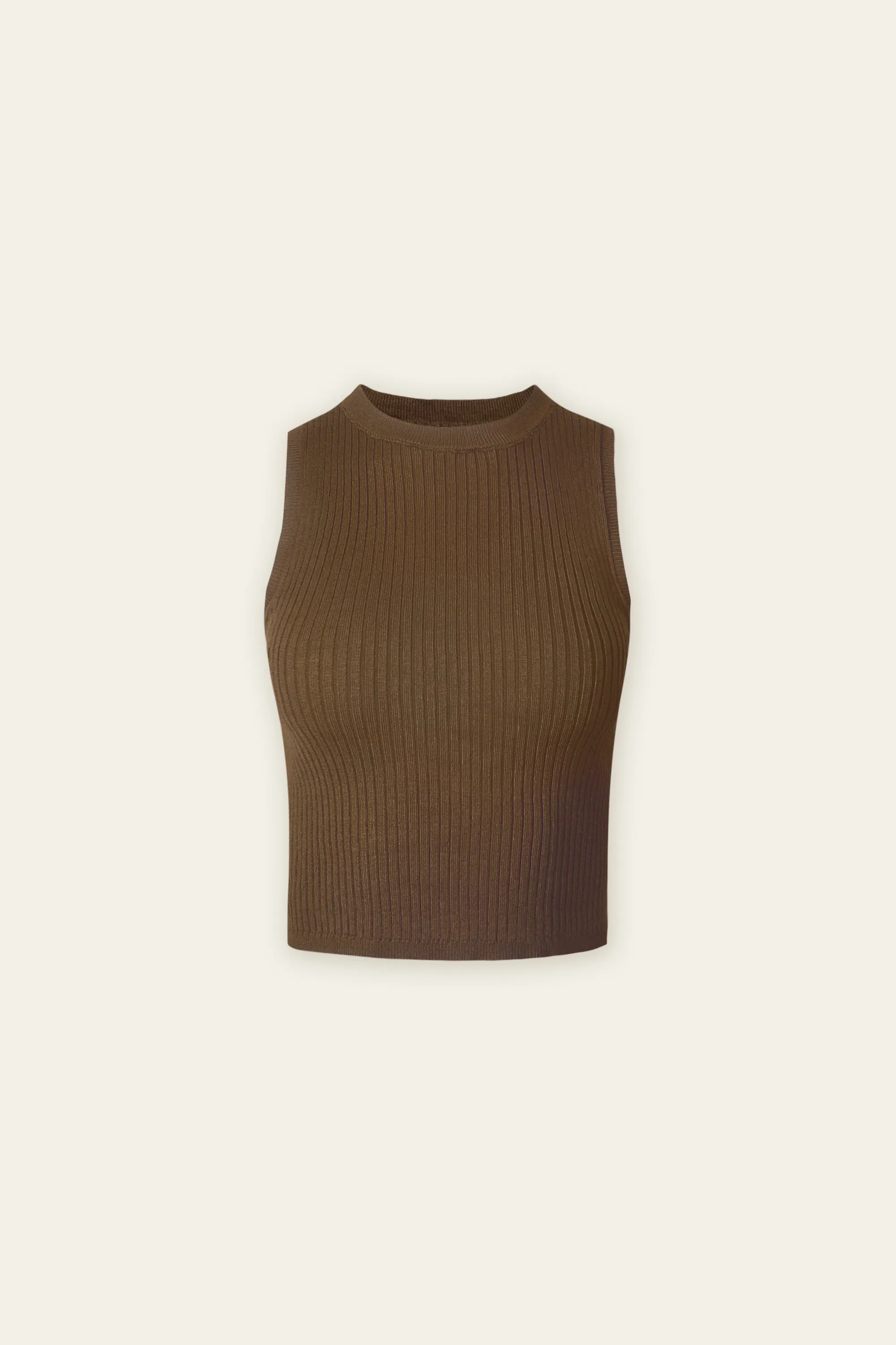 Jordie Knit Crew Neck Cropped Tank Top