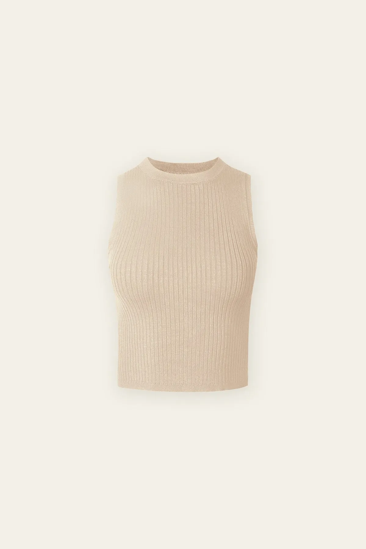 Jordie Knit Crew Neck Cropped Tank Top