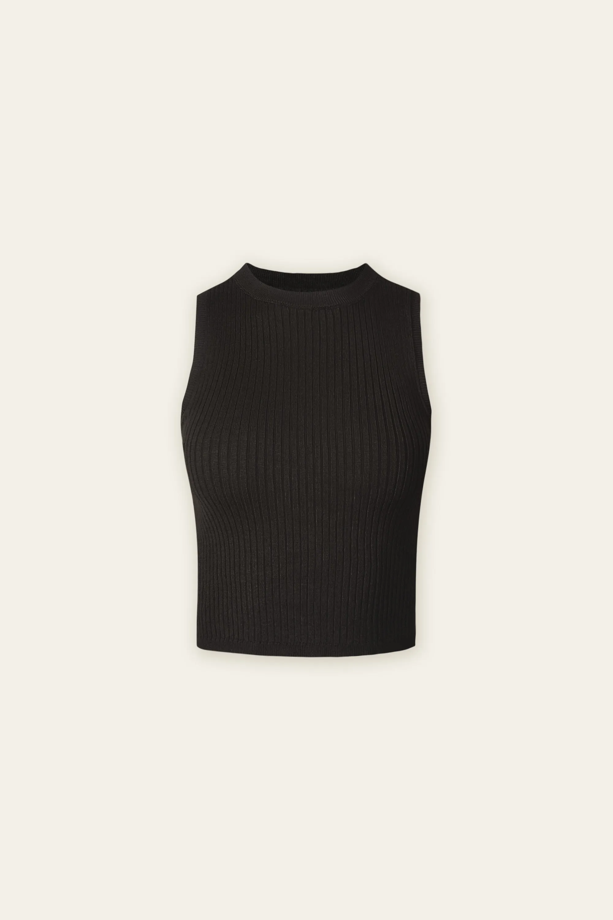 Jordie Knit Crew Neck Cropped Tank Top