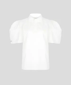 KANDINI Polo Shirts with Balloon Puff sleeves - Ivory