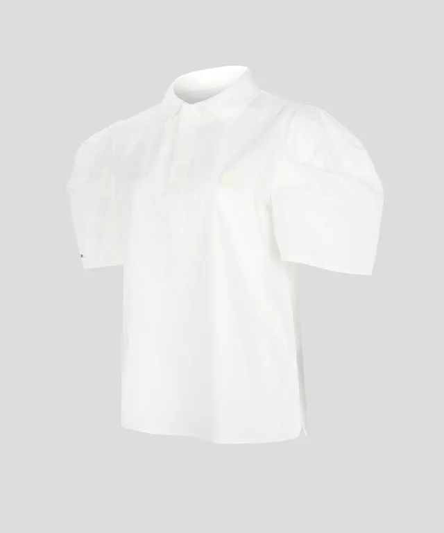 KANDINI Polo Shirts with Balloon Puff sleeves - Ivory