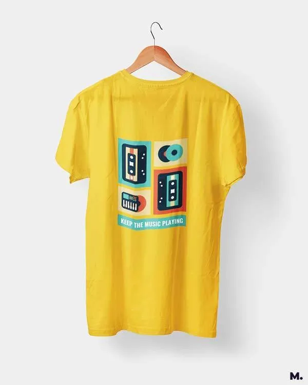 Keep the music playing printed t shirts