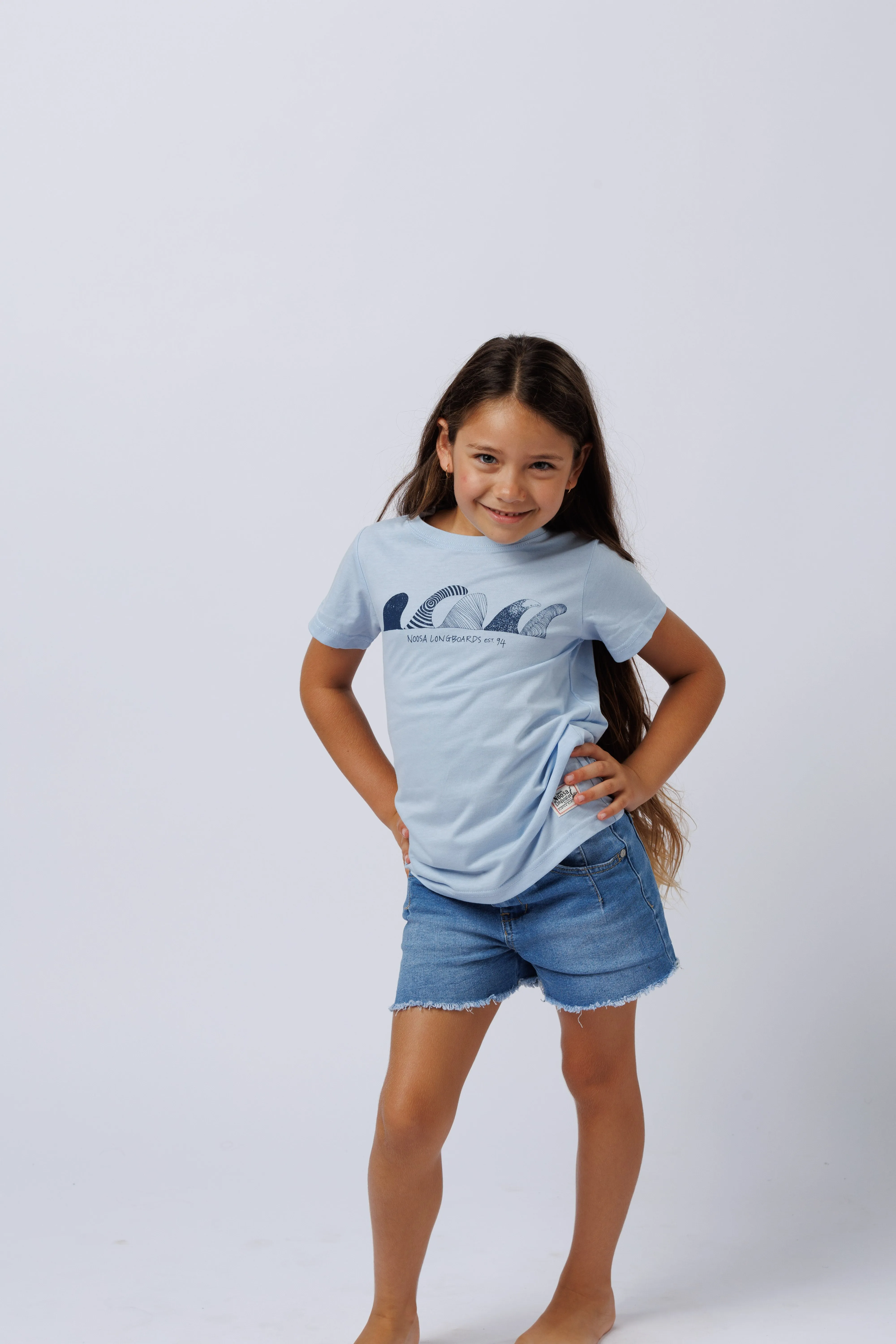Kids Fins Tee Light Blue