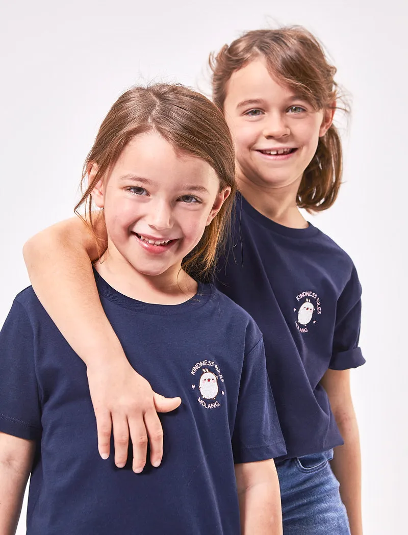 Kindness Rules Molang Embroidered Kids T-Shirt