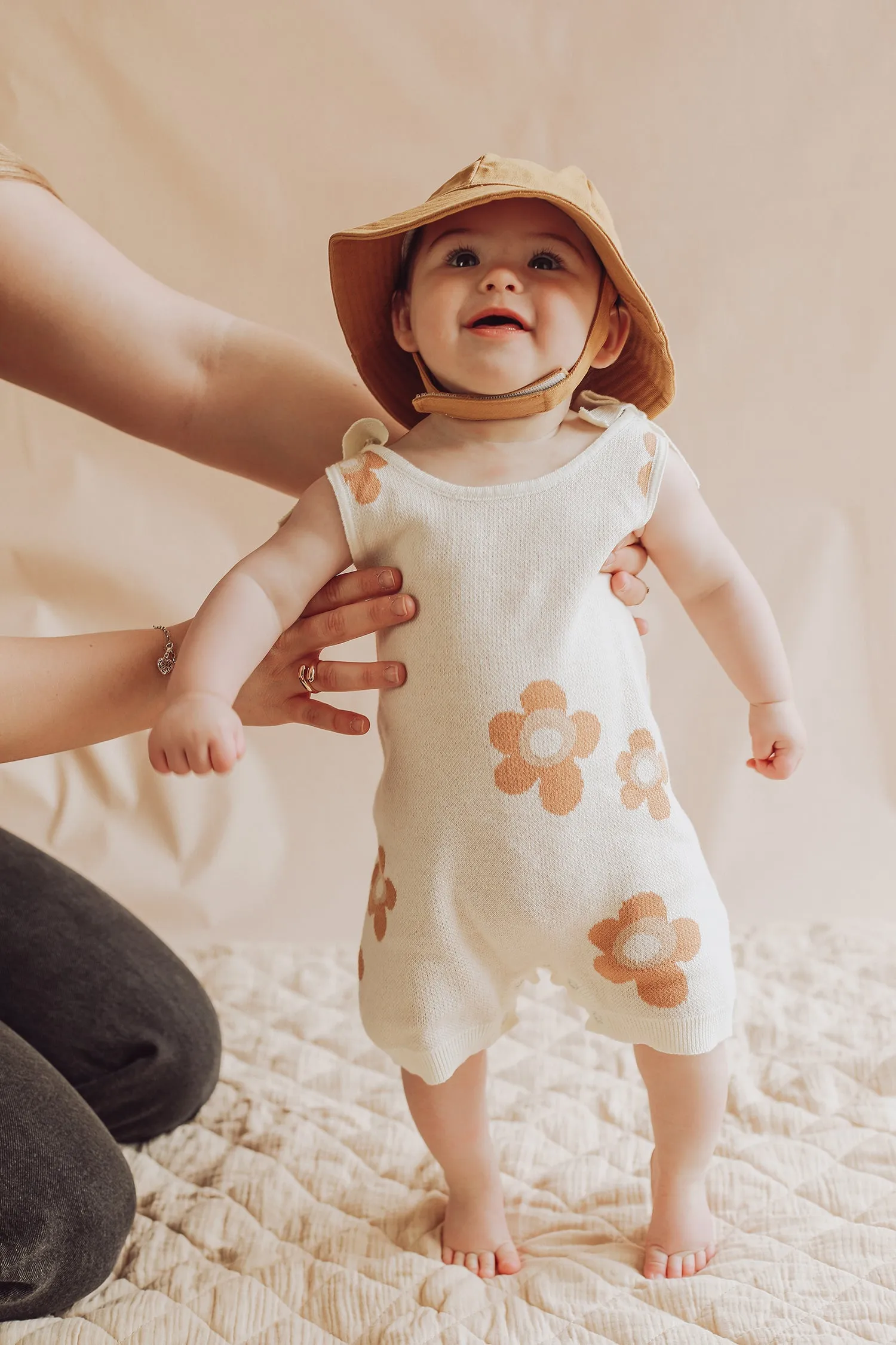 Knit Romper | Wild bloom