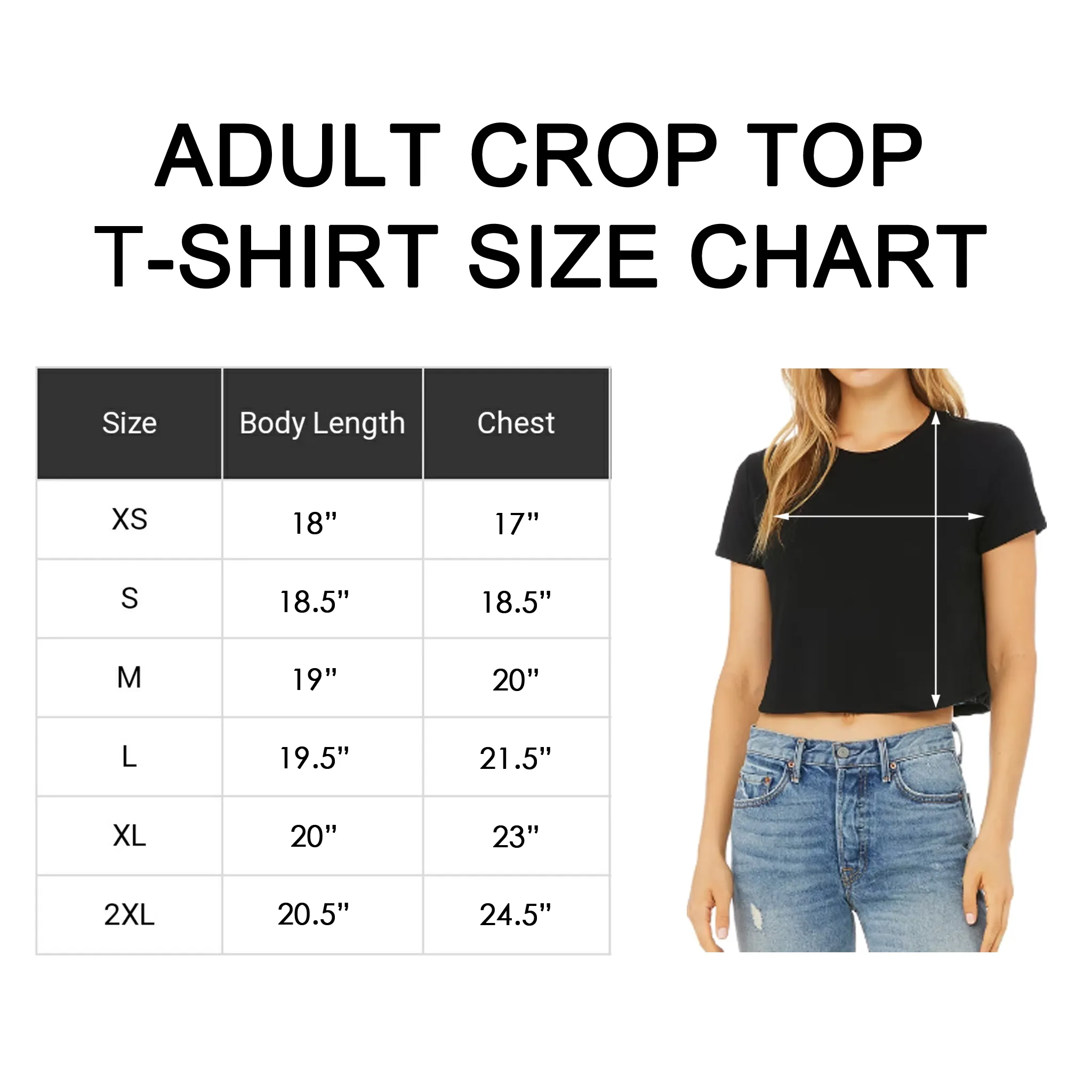 'Latina' Script Crop Top Shirt - All Black - Premium Ring-Spun Cotton